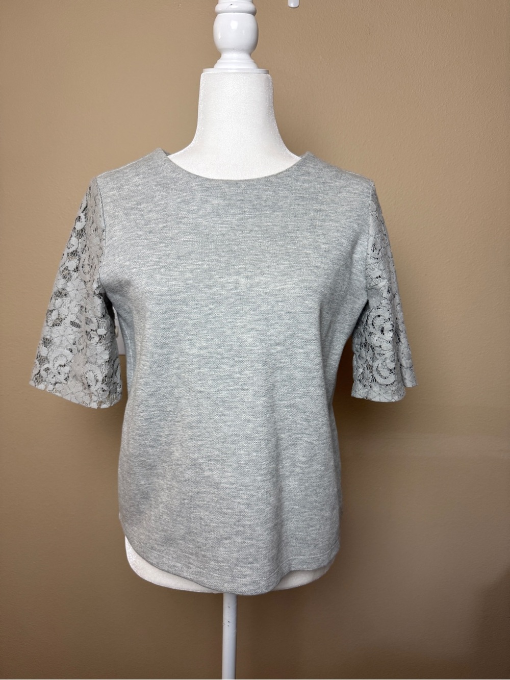 Ann Taylor LOFT Women’s Gray Boxy Short Sleeve Blouse Size S
